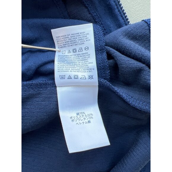 Lands End Button Front Corduroy Shirt Size Large Long Sleeve Navy Blue Preppy - Picture 7 of 10